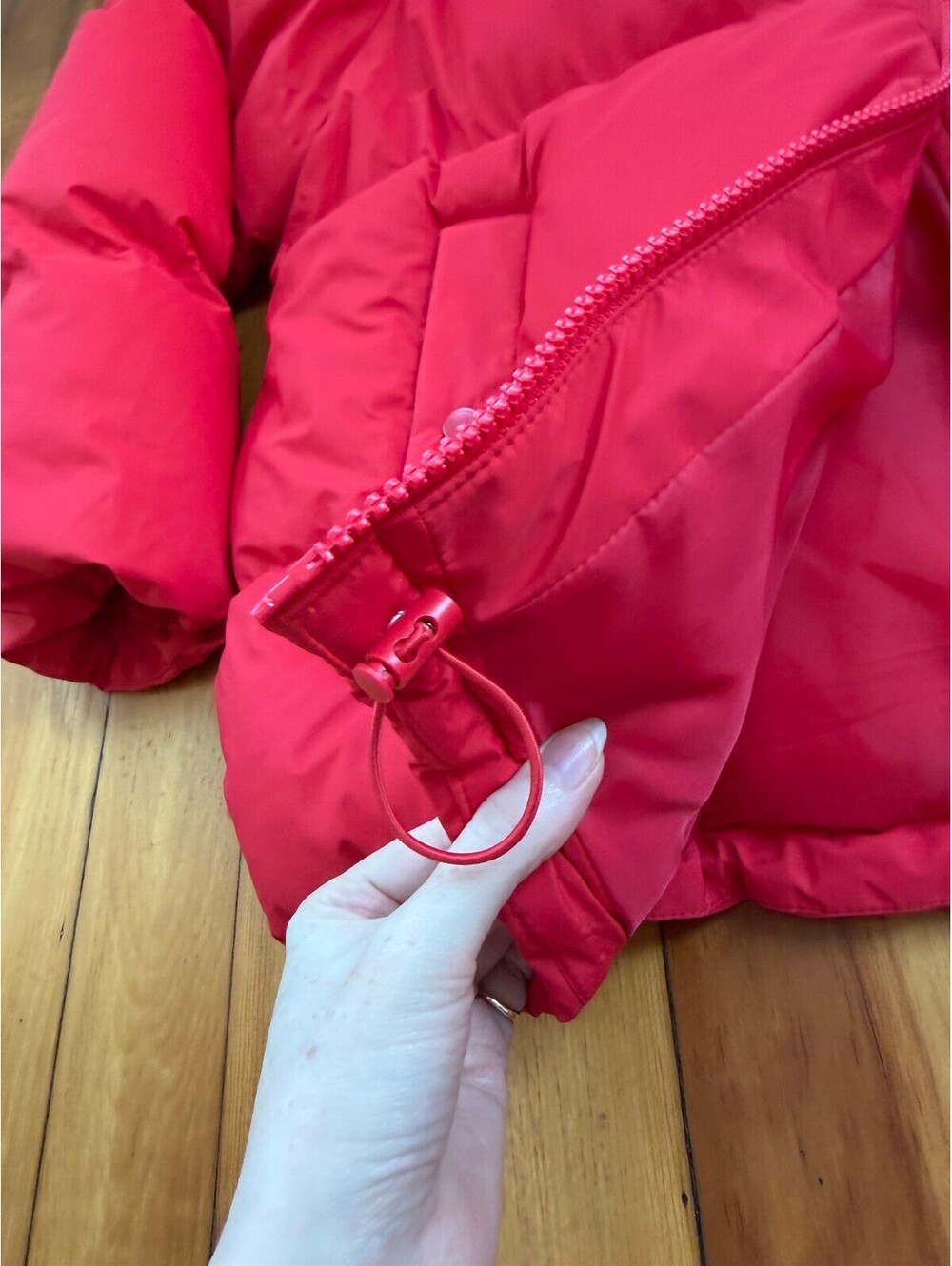 primark penneys red puffer jacket coat SMALL - Picture 3 of 4